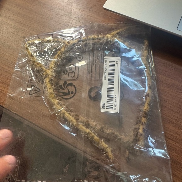 Brown Fuzzy Headband - Picture 2 of 2